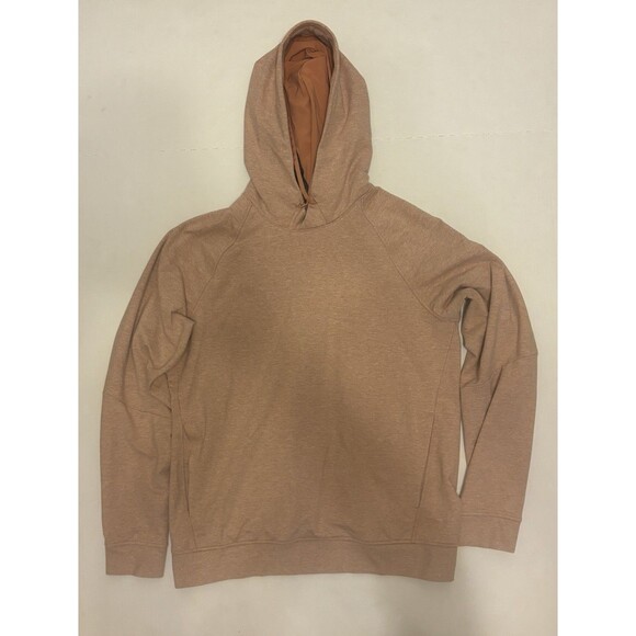 lululemon athletica Other - lululemon Beige Men's M Pullover Hoodie Drawstring Solid Jersey Logo